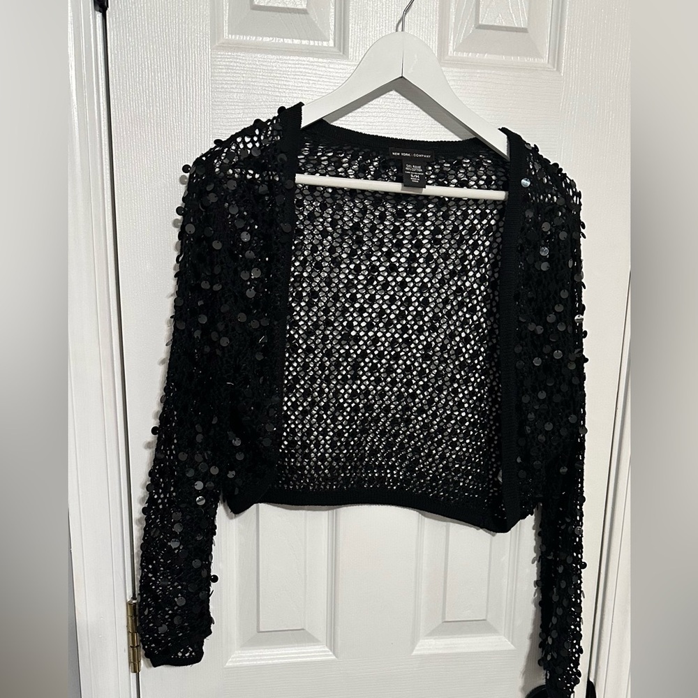 Shimmering Knitted Shrug